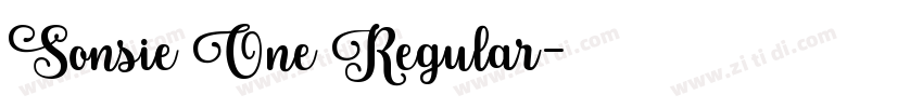 Sonsie One Regular字体转换